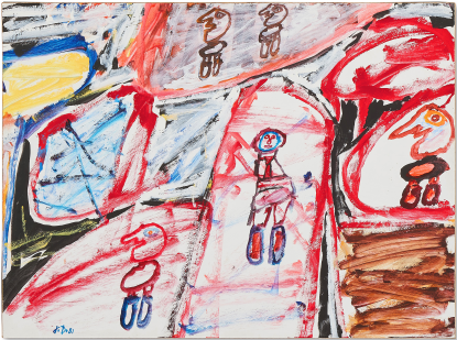 Jean Dubuffet, Site with 5 Characters, 1981